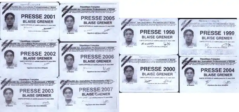 Cartes de Presse Professionnelles Blaise Grenier